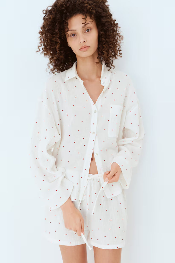 H&M Pajama Shirt and Shorts