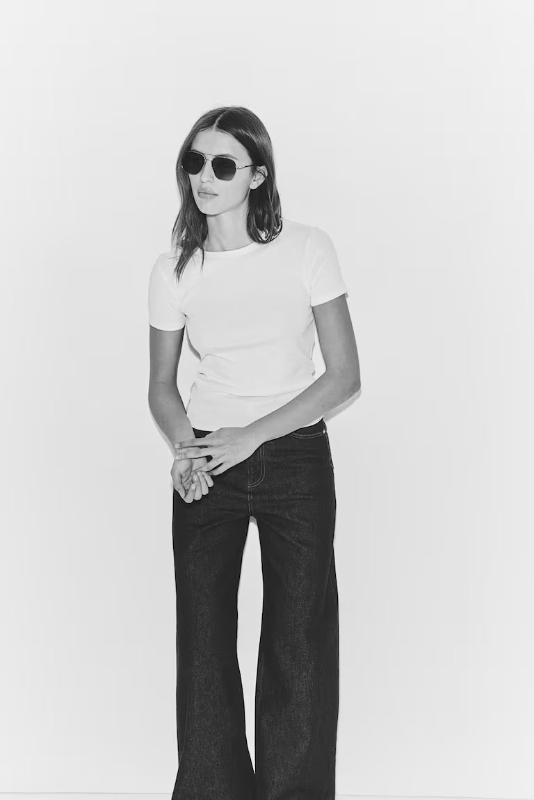 H&M RIBBED T-SHIRT