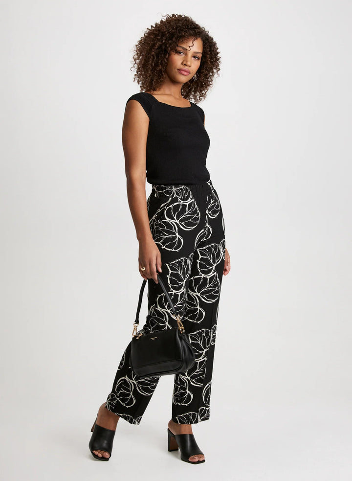 LAURA Wide-Leg Crepe Pants