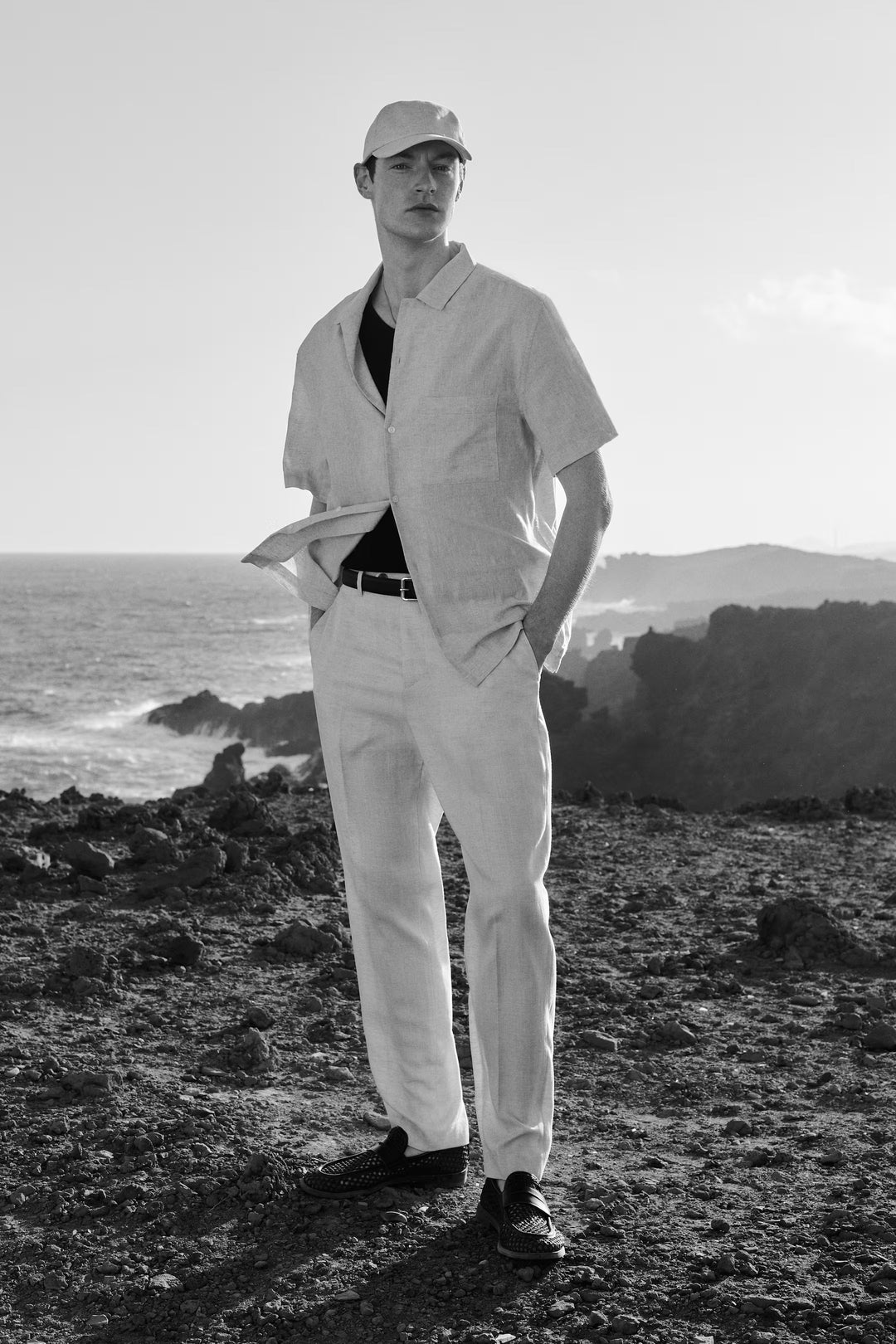 H&M Regular-Fit Short-Sleeved Linen-Blend Shirt