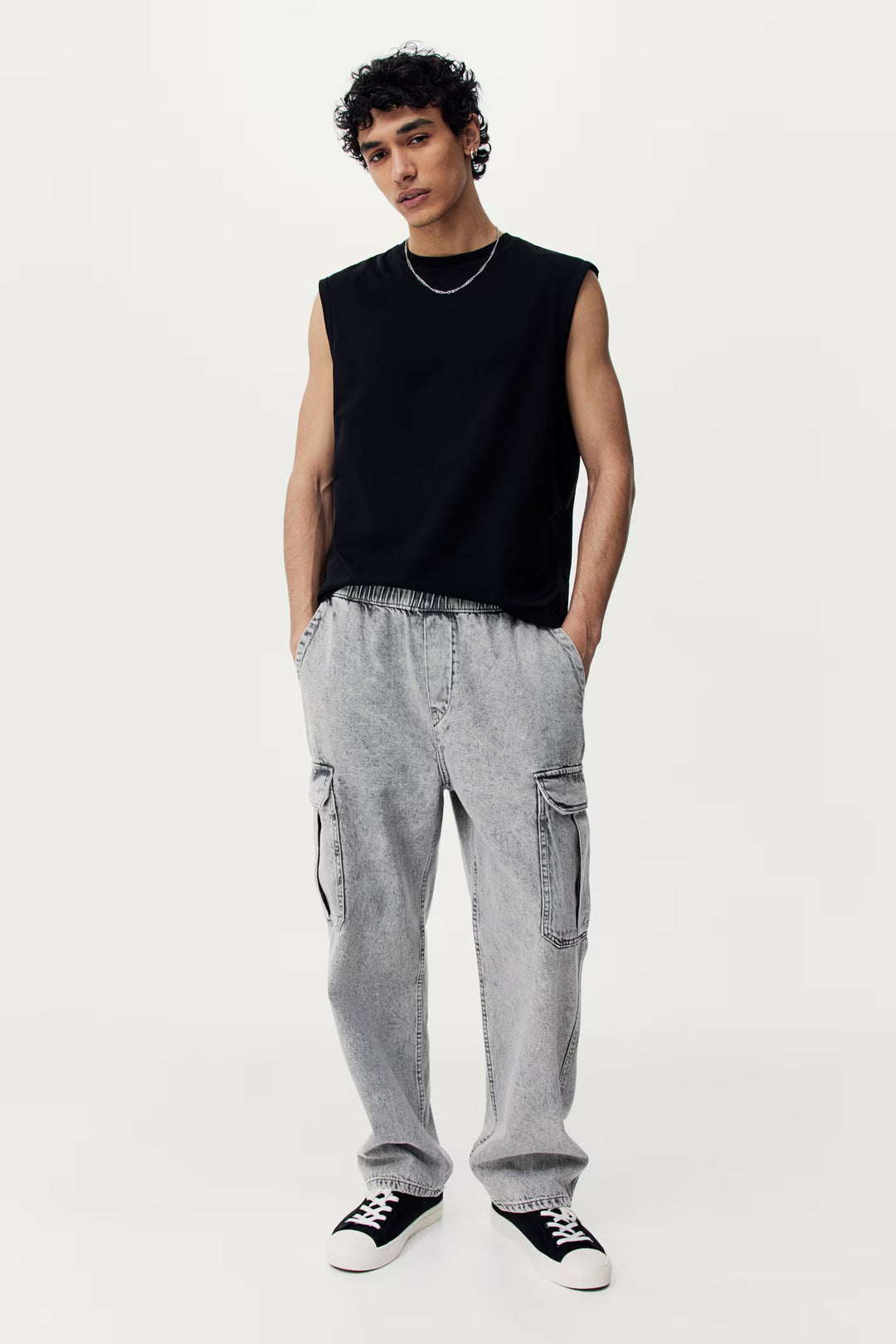 H&M Loose Cargo Denim Joggers