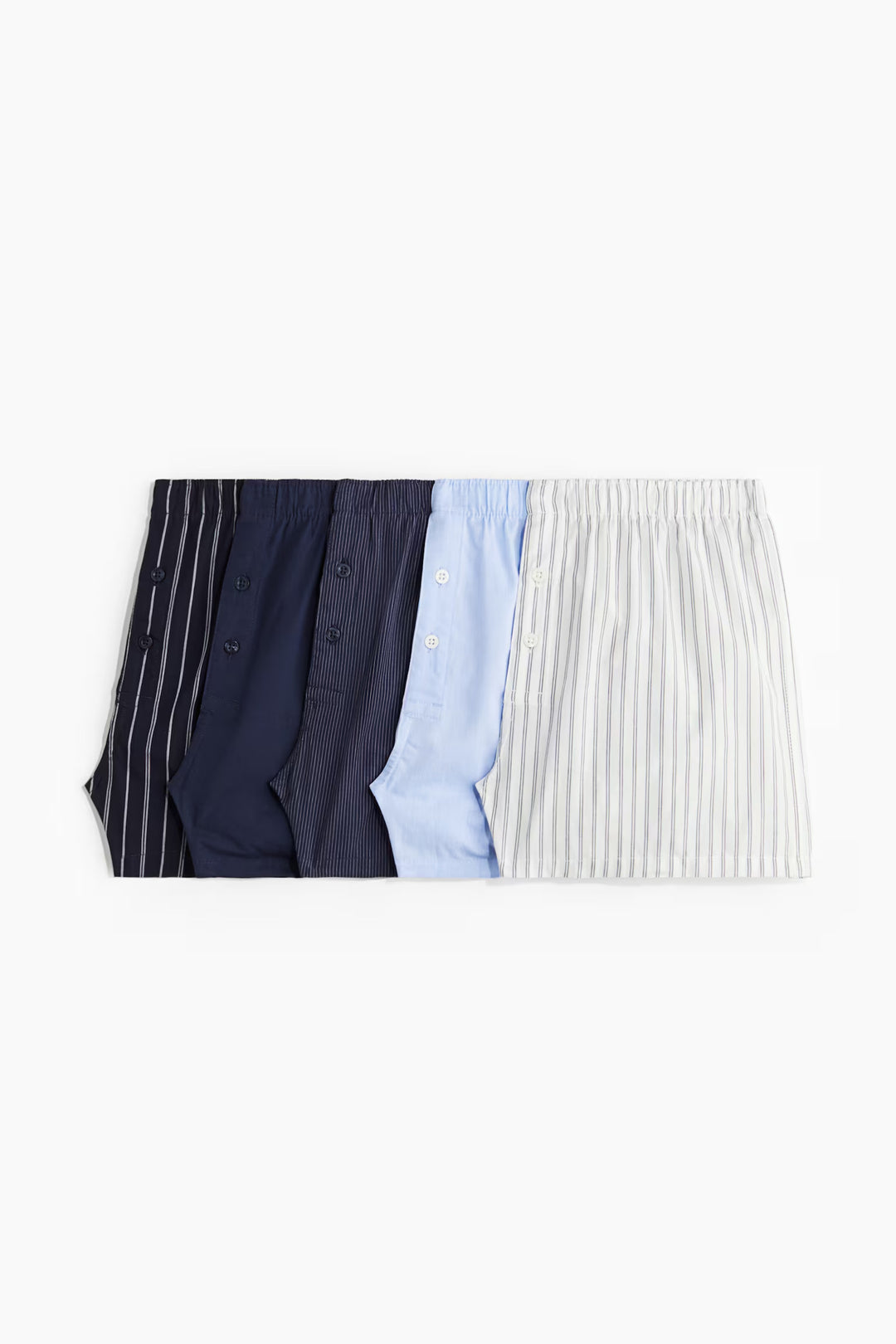 H&M 5-pack Woven Cotton Boxer Shorts