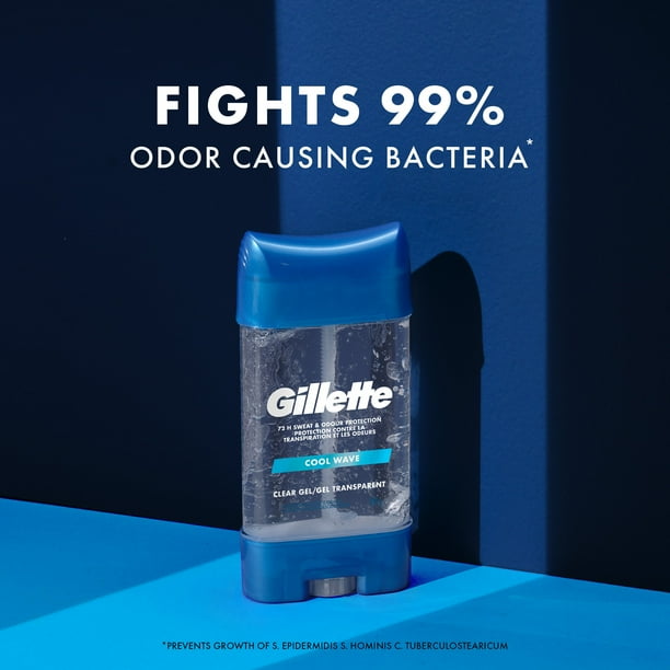 Gillette Clear Gel Antiperspirant and Deodorant for Men Cool Wave Scent, Twin pack 2 of 108g