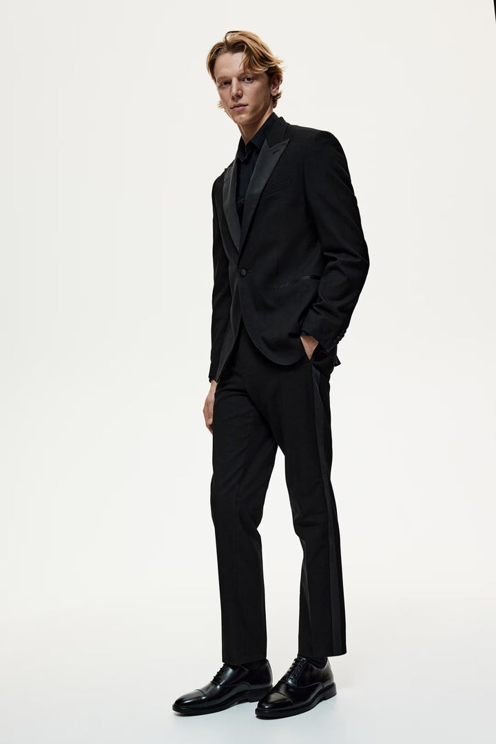 H&M Slim Fit Single-Breasted Tuxedo Jacket