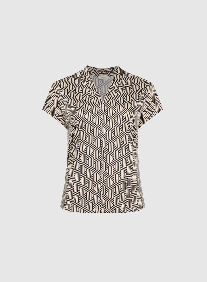 LAURA Geometric Print Top