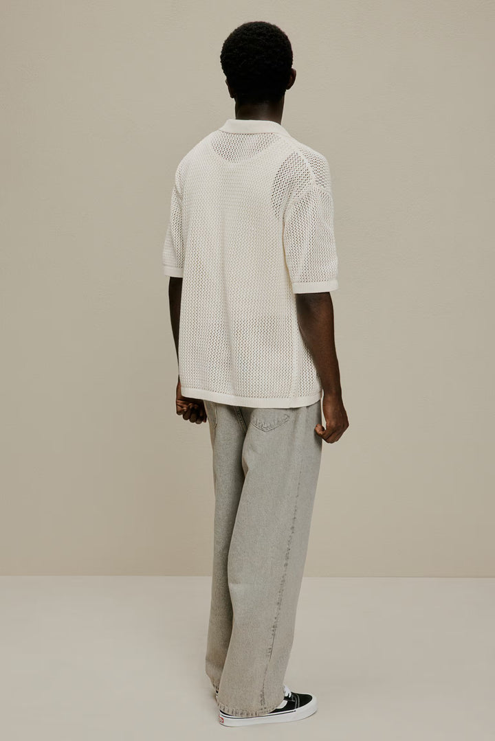 H&M Regular Fit Pointelle-Knit Shirt