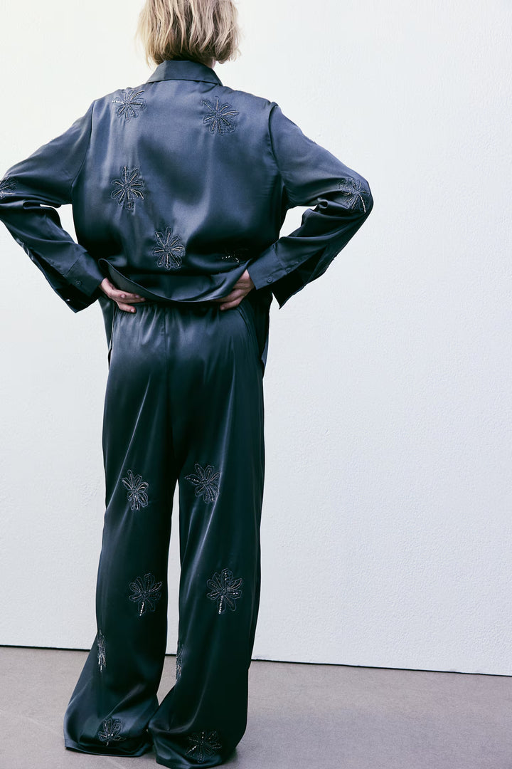 H&M Embroidered Pants