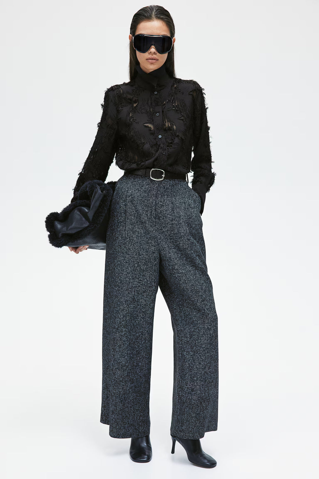 H&M Textured-weave Shirt