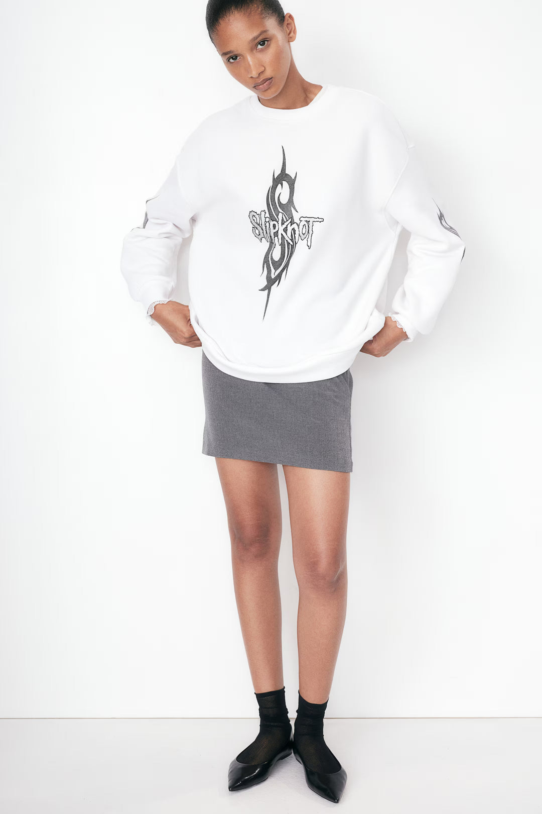 H&M Oversized Printed Sweatshirt