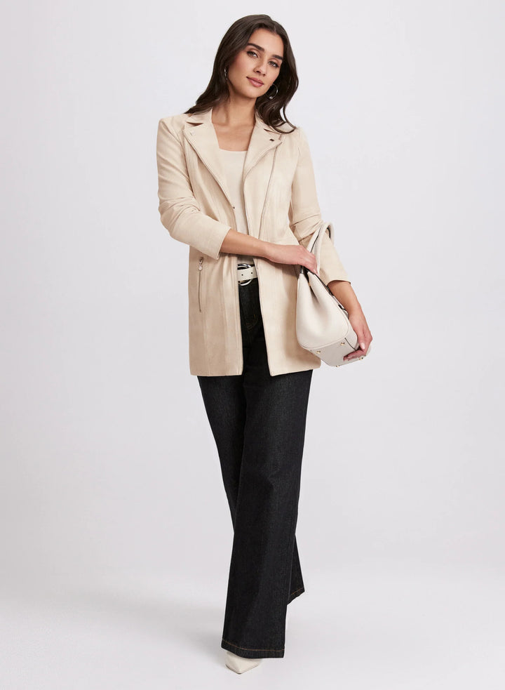 LAURA Zip Detail Redingote Jacket