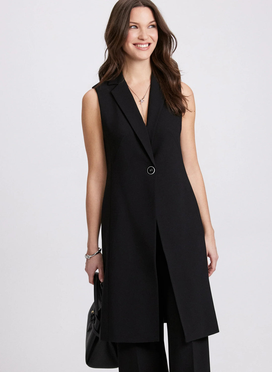 LAURA Long Buttoned Vest