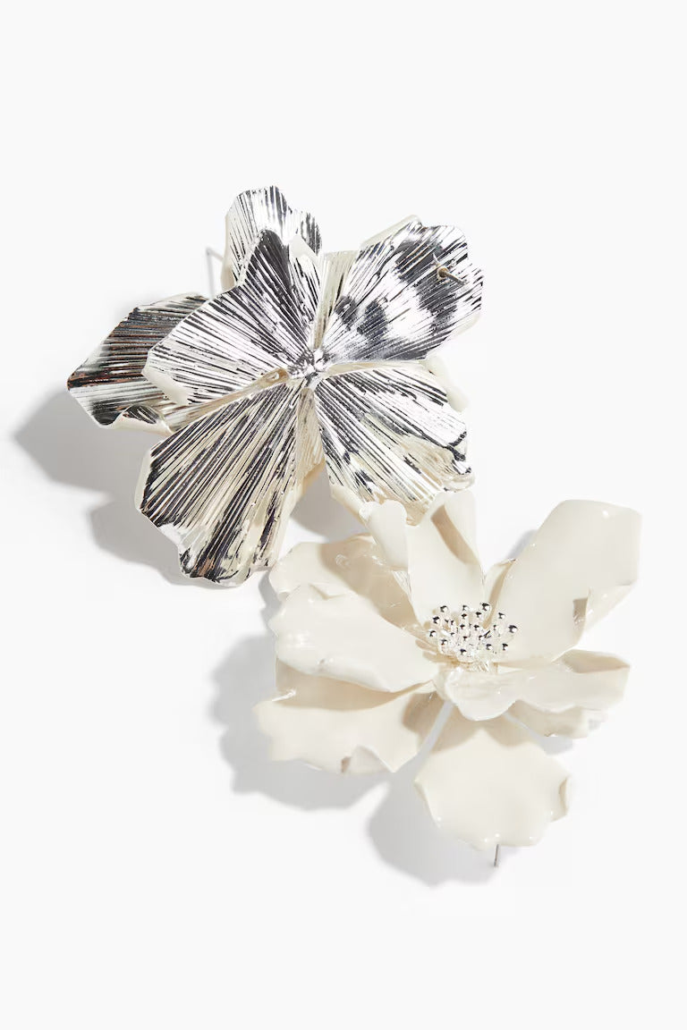 H&M FLOWER-SHAPED EARRINGS