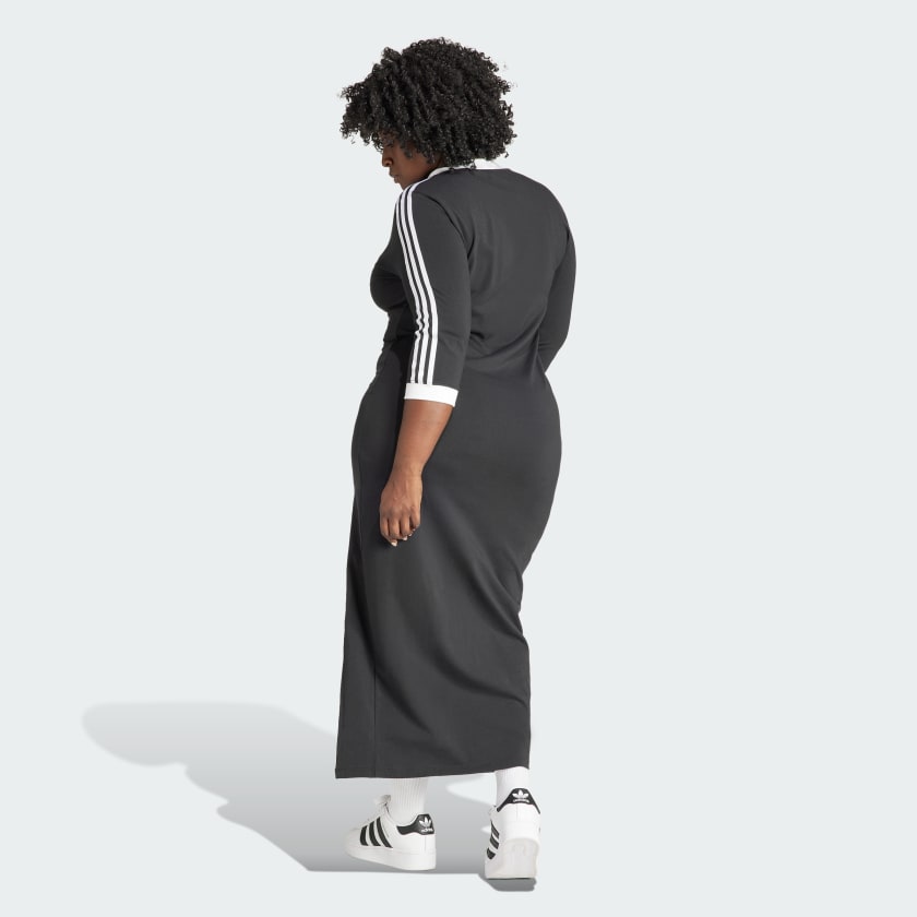 Adidas Adicolor Classics 3-Stripes V-Neck Maxi Dress (Plus Size)