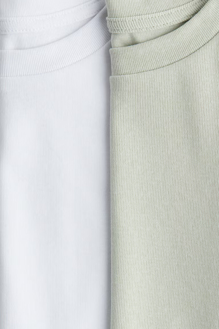 H&M 2-PACK COTTON JERSEY TOPS