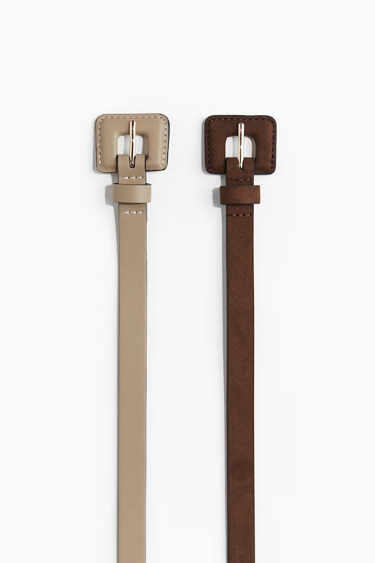 H&M 2-PACK BELTS