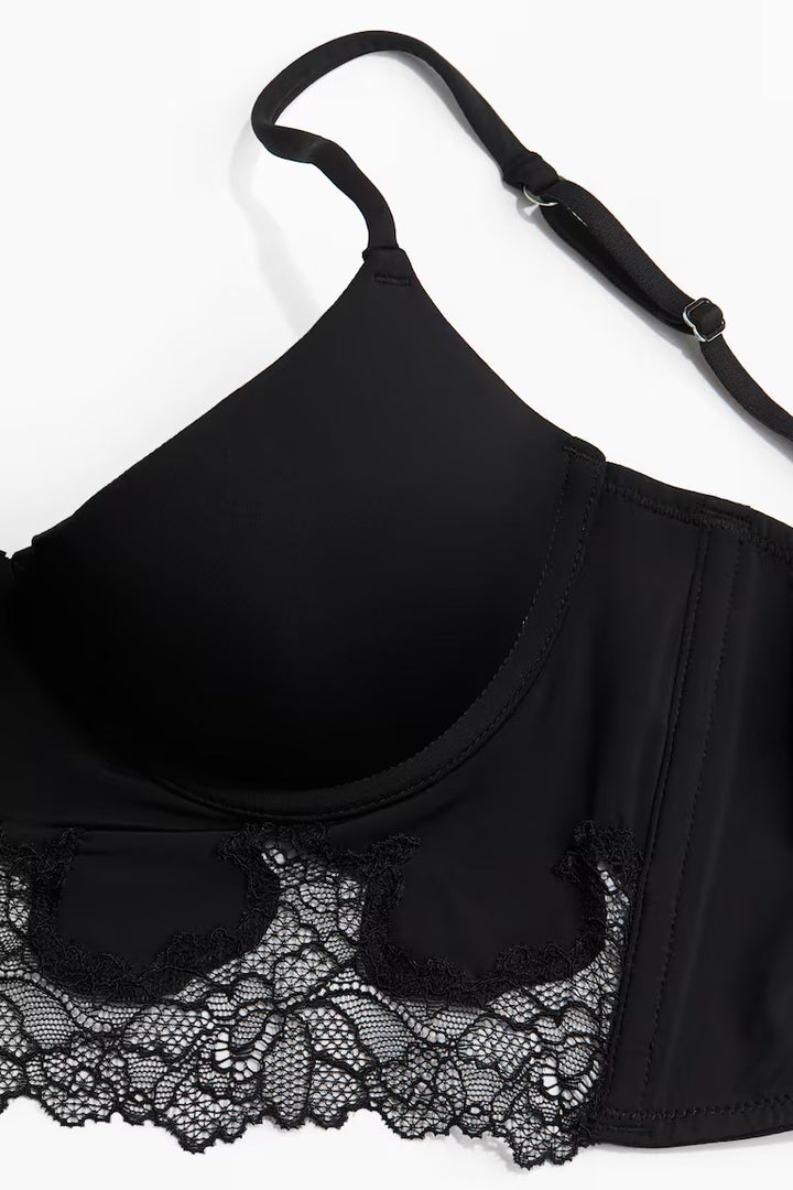 H&M MICROFIBER DEMI PUSH-UP BUSTIER