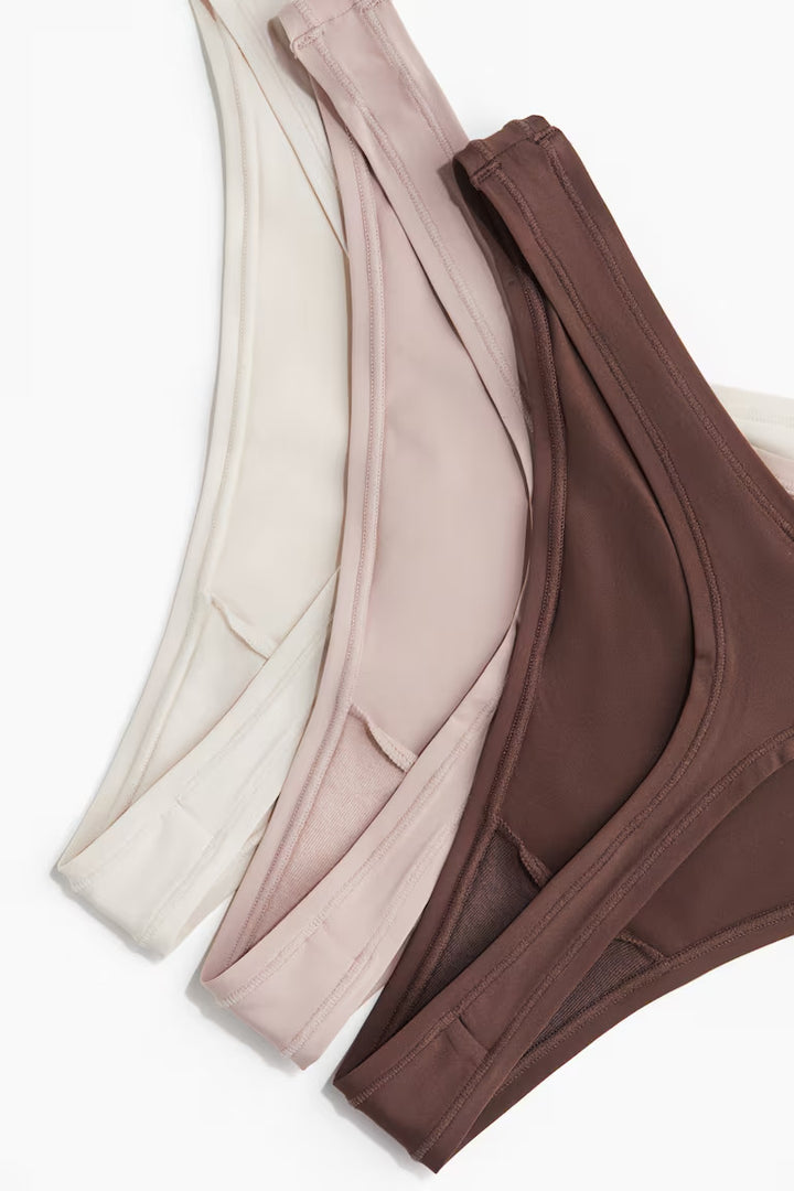 H&M 3-PACK MICROFIBER THONG BRIEFS