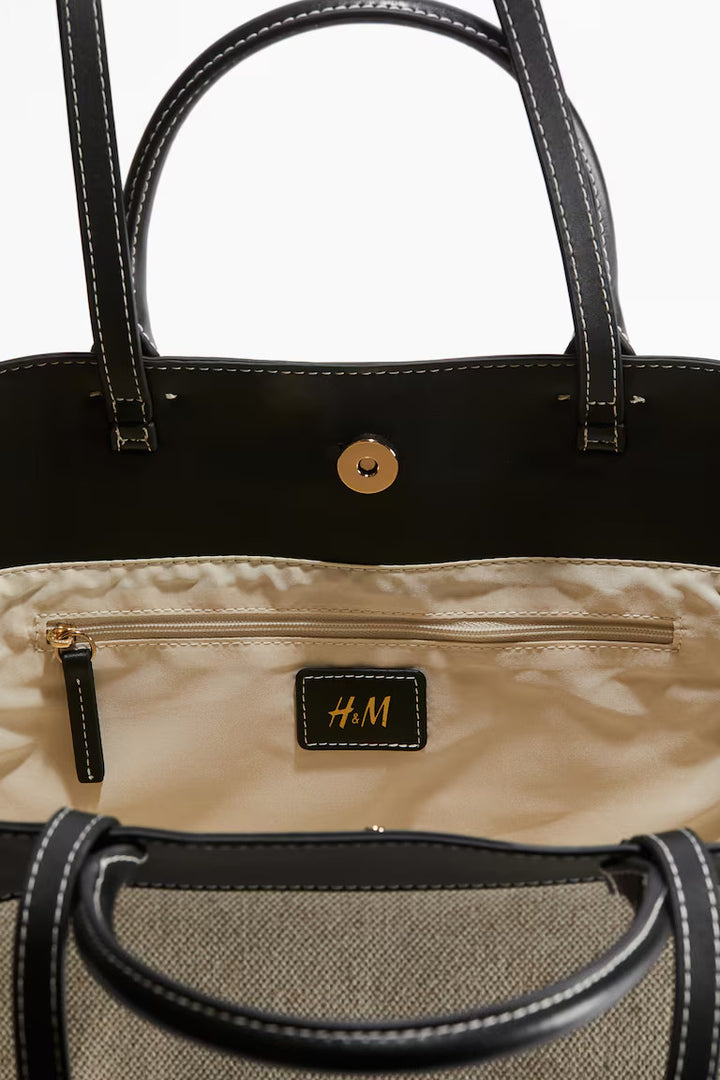 H&M CANVAS SHOPPER