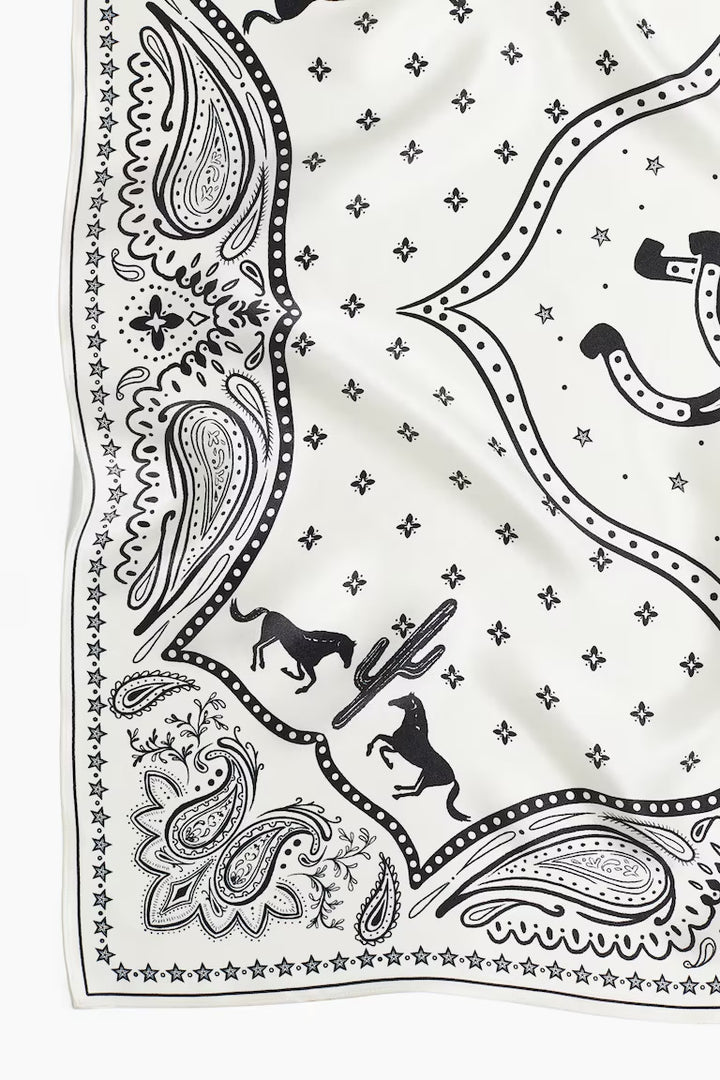 H&M PRINTED SILK SCARF