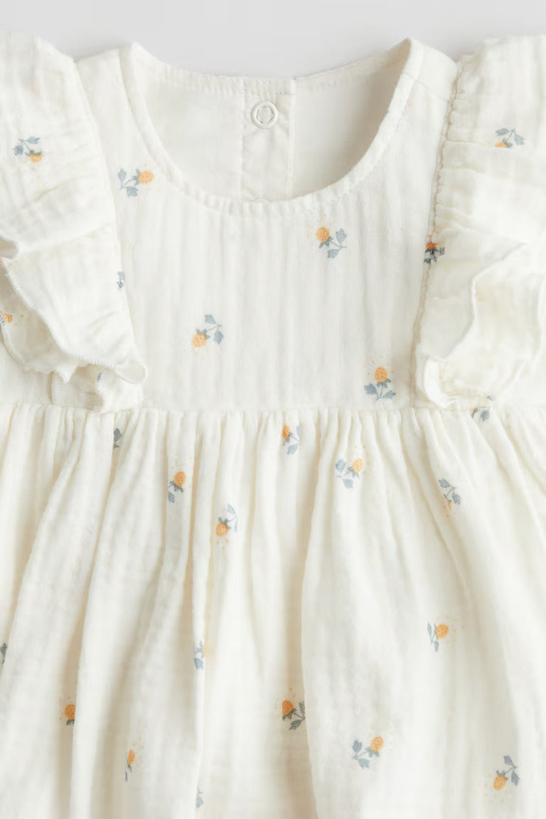H&M 2-PIECE PATTERNED MUSLIN SET