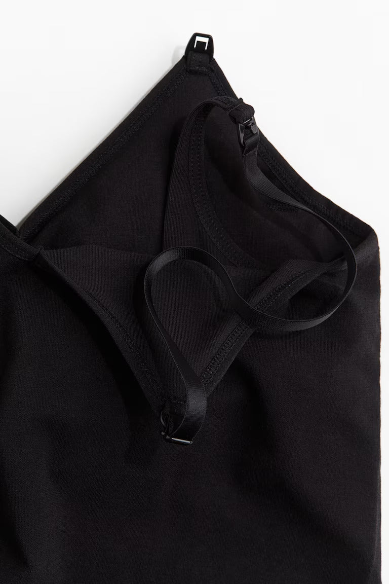 H&M MAMA SEAMLESS COTTON-BLEND NURSING BODYSUIT