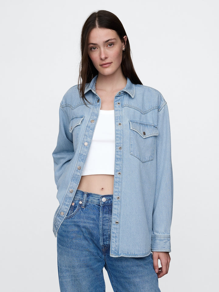 Gap UltraSoft Western Shirt Jacket