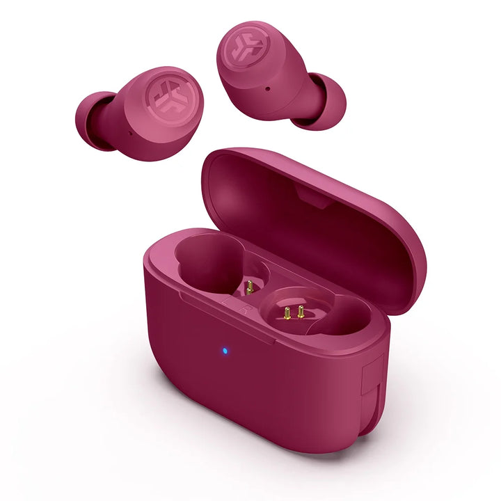 JLab Go Air Pop Bluetooth Earbuds, True Wireless with Charging Case, Dark Pink