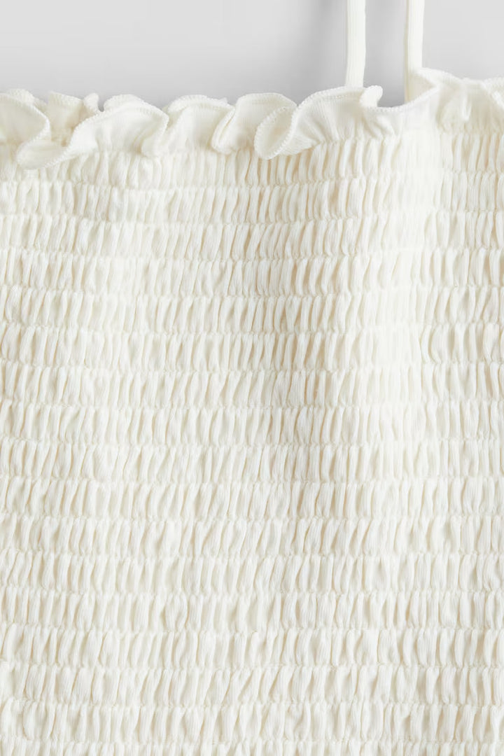 H&M SMOCKED CROP TOP