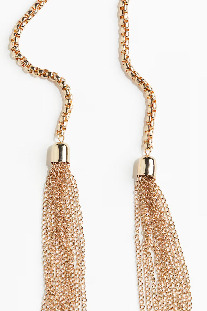 H&M TASSELED LARIAT NECKLACE