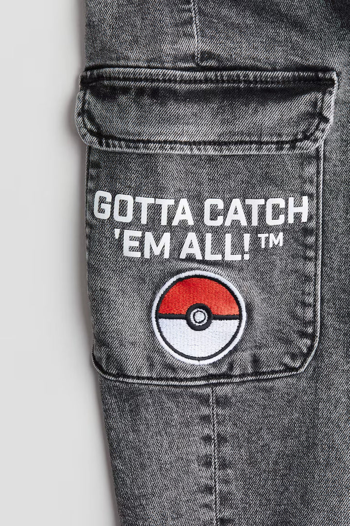 H&M MOTIF-DETAIL CARGO PANTS