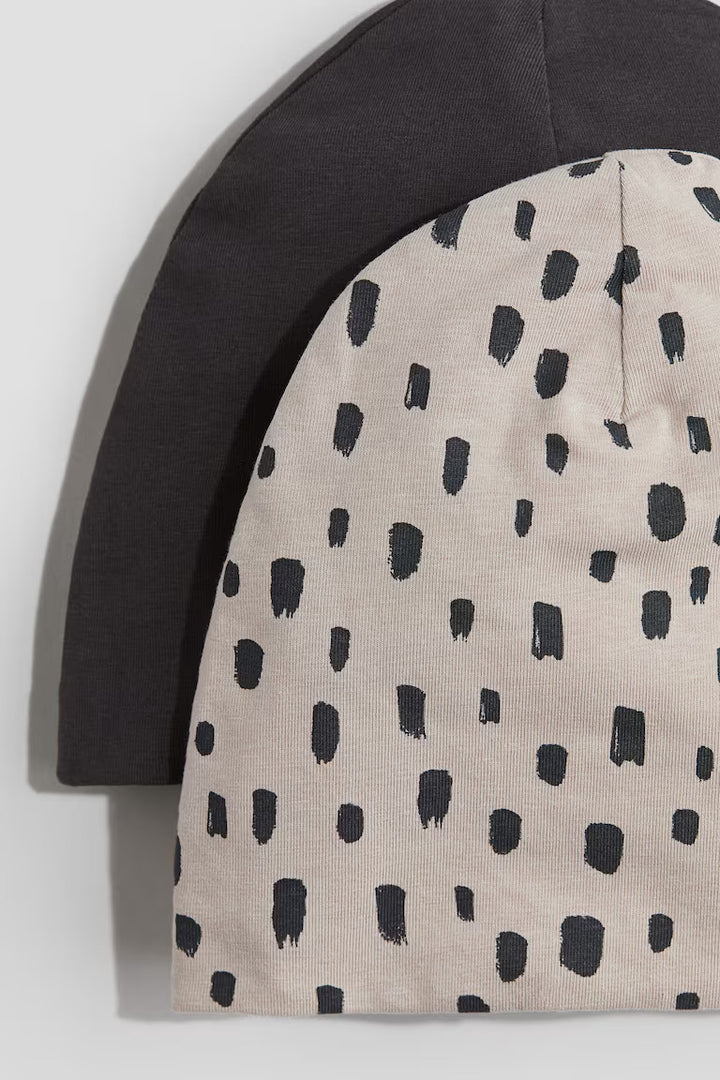 H&M 2-PACK COTTON BEANIES