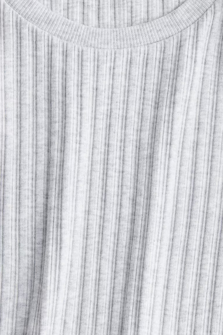 H&M RIBBED COTTON TOP