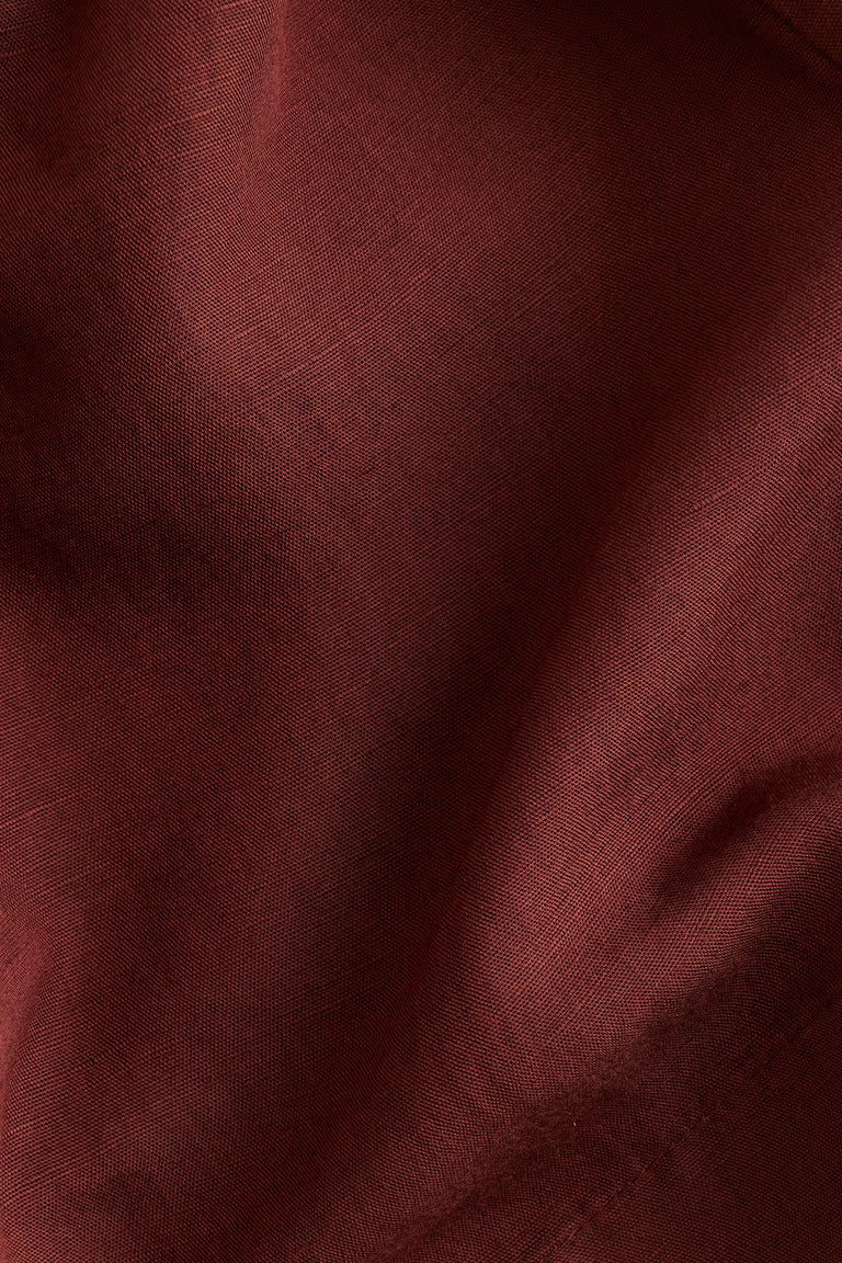 H&M LINEN-BLEND PULL-ON SHORTS