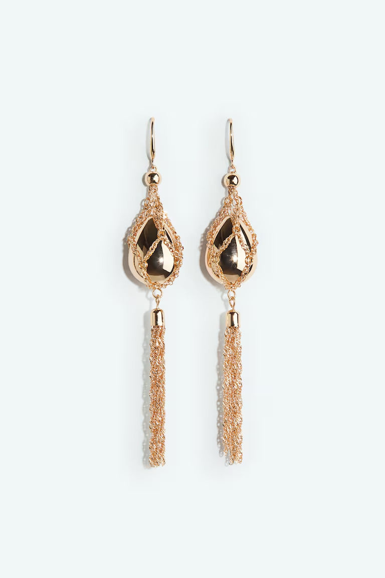 H&M TASSELED PENDANT EARRINGS
