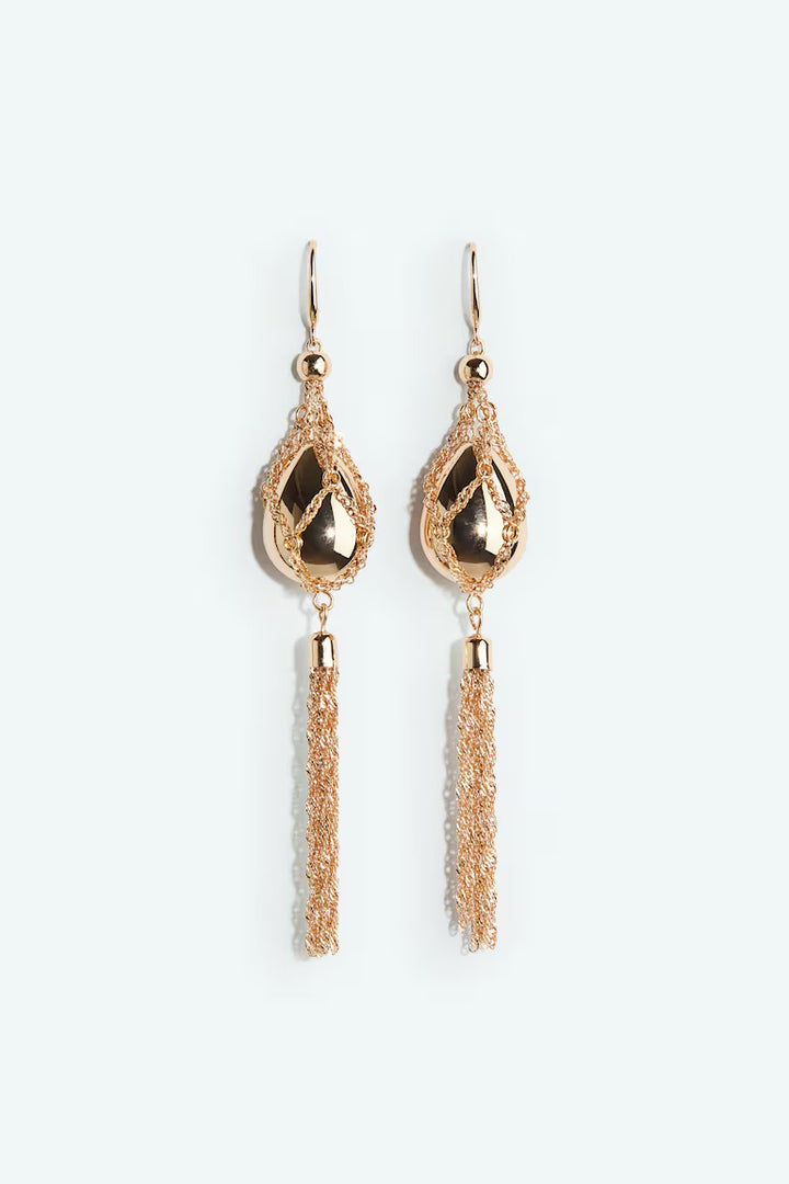 H&M TASSELED PENDANT EARRINGS