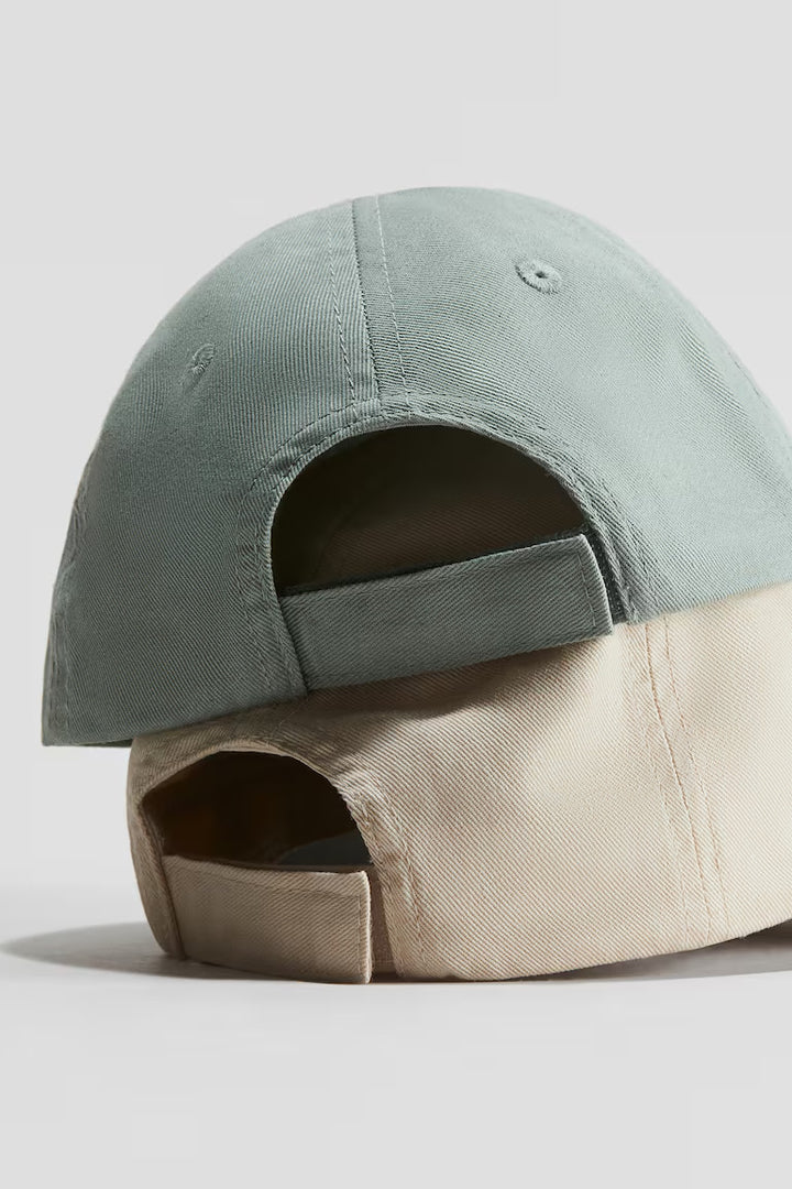 H&M 2-PACK COTTON TWILL CAPS