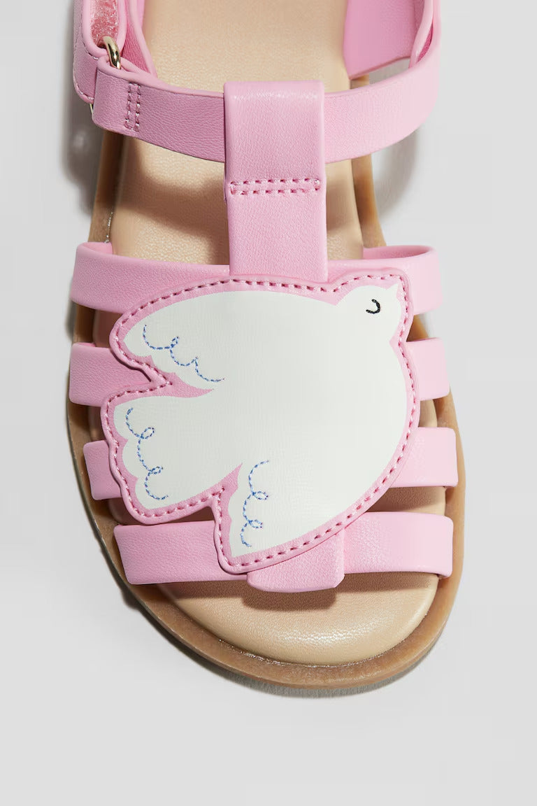 H&M APPLIQUÉD SANDALS