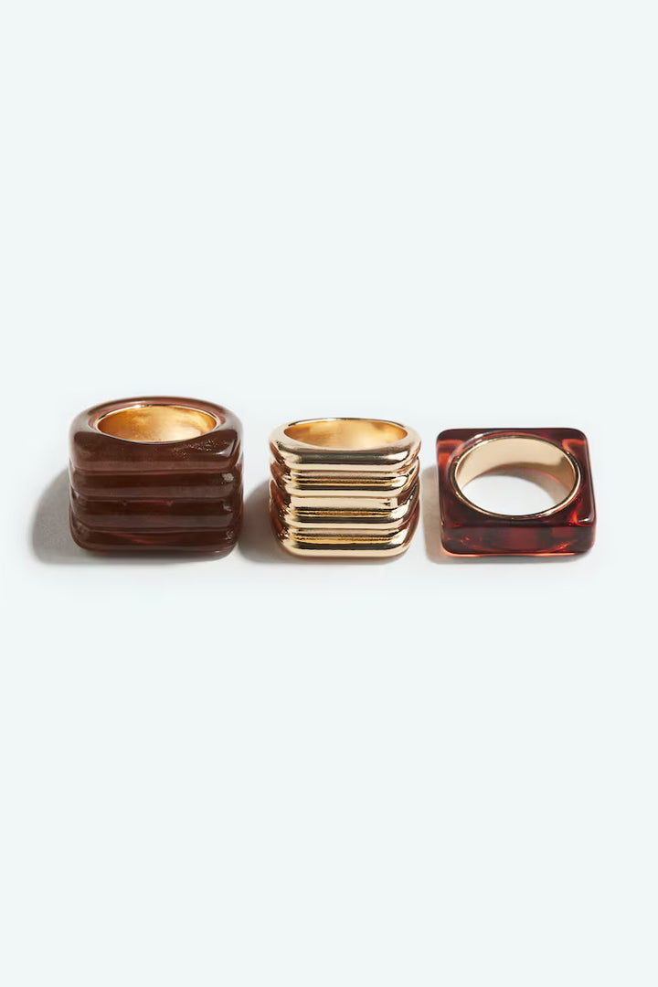 H&M 3-PACK RINGS