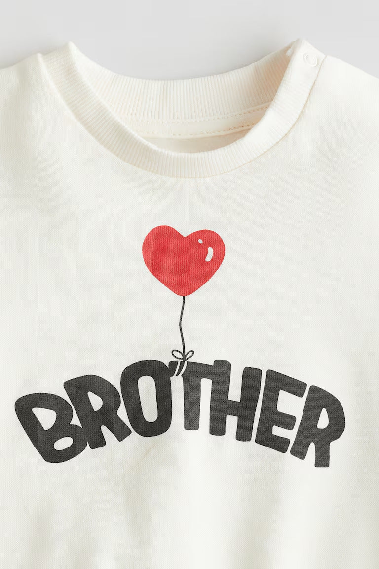 H&M SWEATSHIRT WITH PRINTED MOTIF