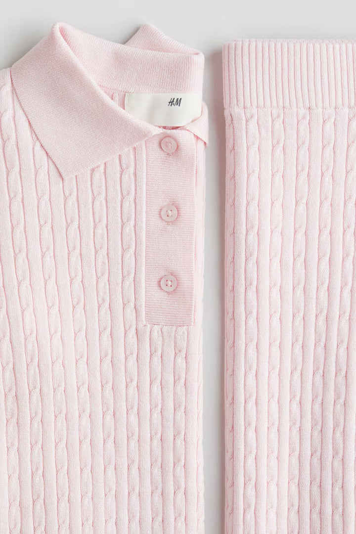 H&M 2-PIECE CABLE-KNIT SET