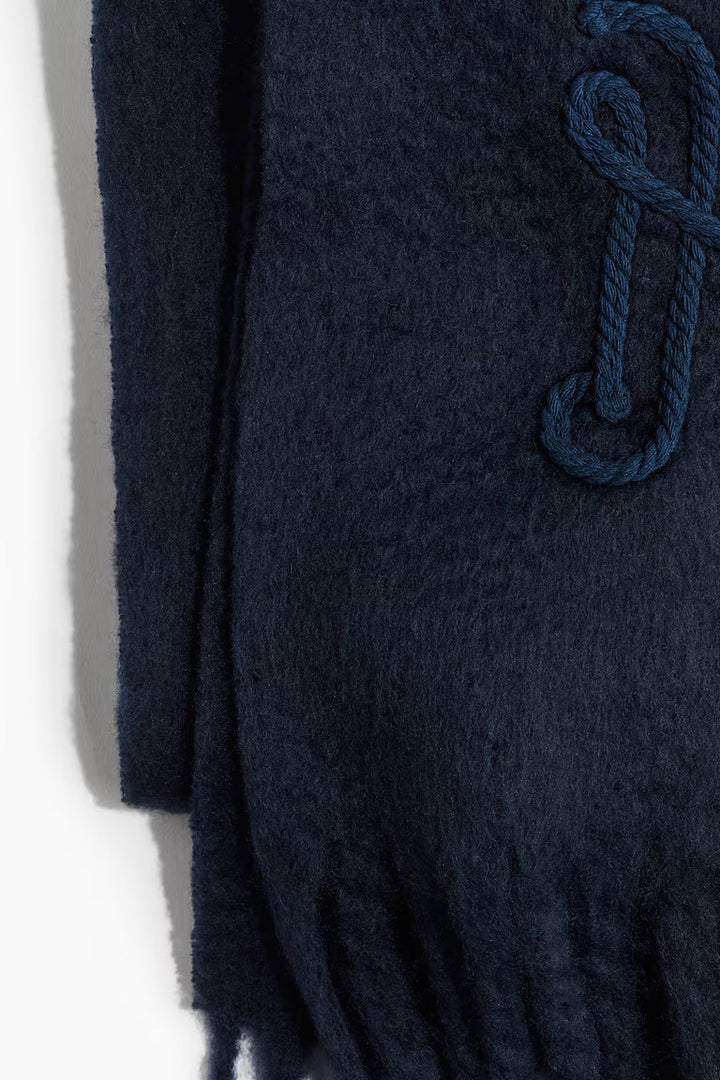 H&M EMBROIDERY-DETAIL SCARF