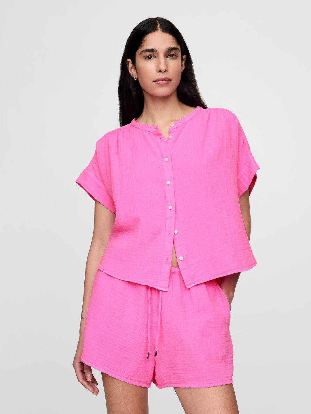 Gap Crinkle Gauze Dolman Shirt