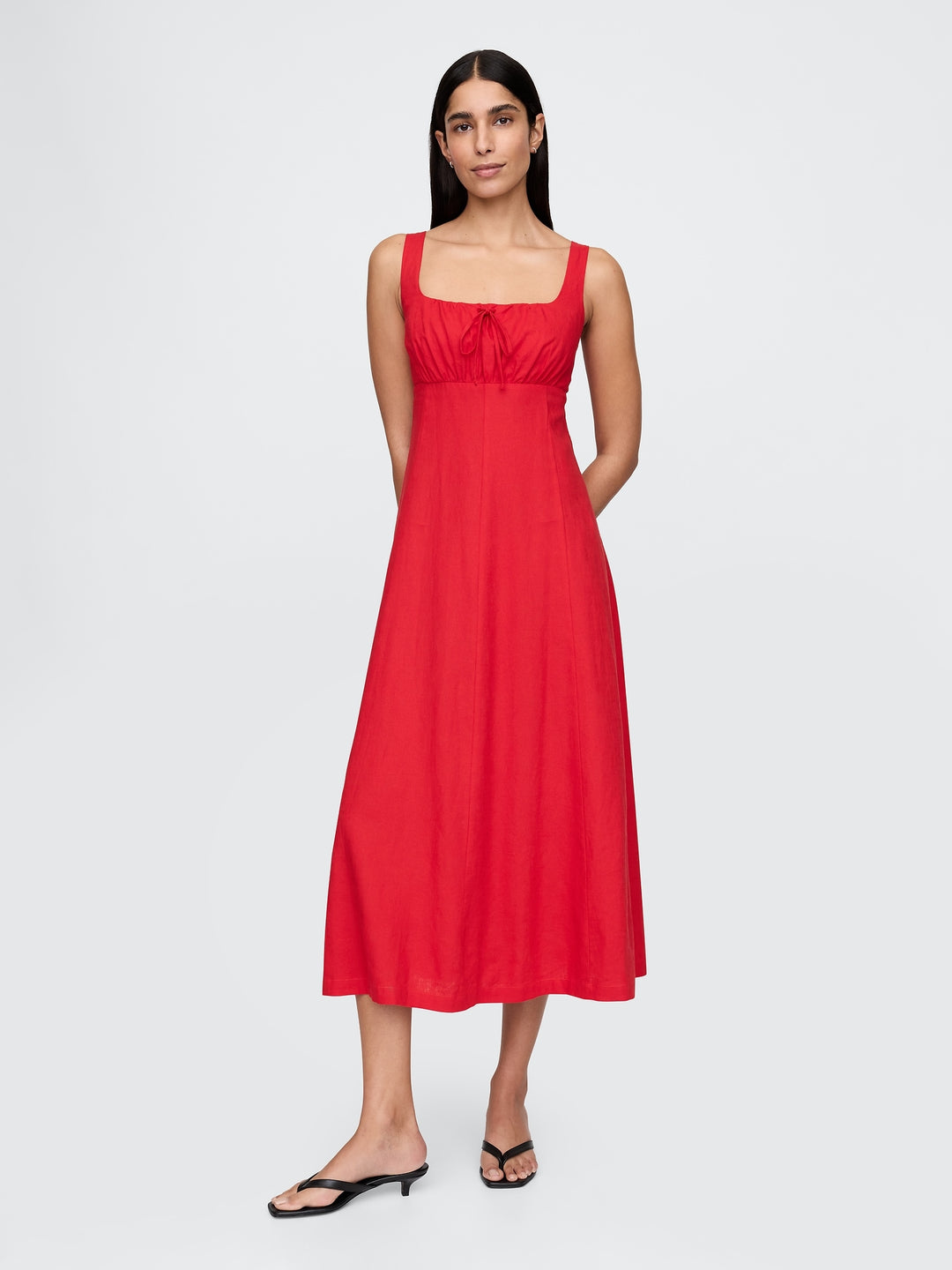 Gap Linen-Blend Maxi Dress