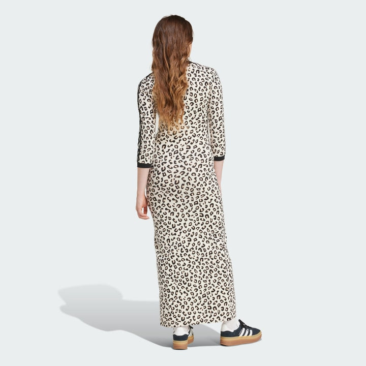 Adidas Leopard 3-Stripes Maxi Dress