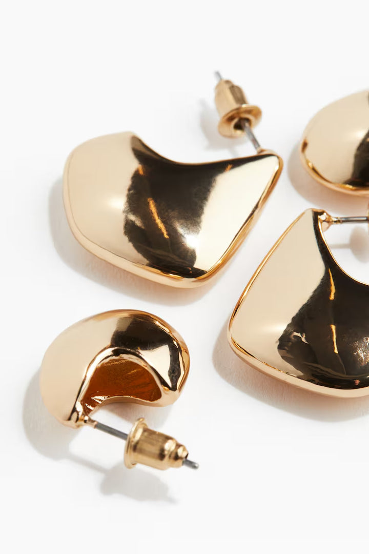 H&M 2 PAIRS DOME EARRINGS
