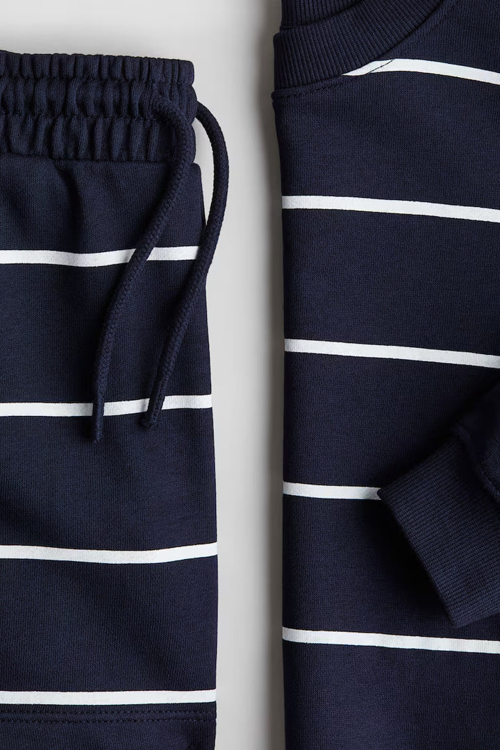 H&M 2-PIECE SWEATSHIRT AND SHORTS SET