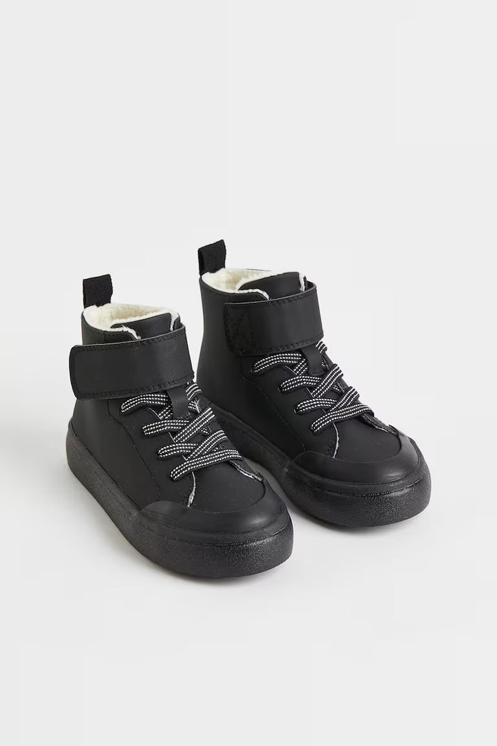 H&M FAUX SHEARLING-LINED HIGH TOPS