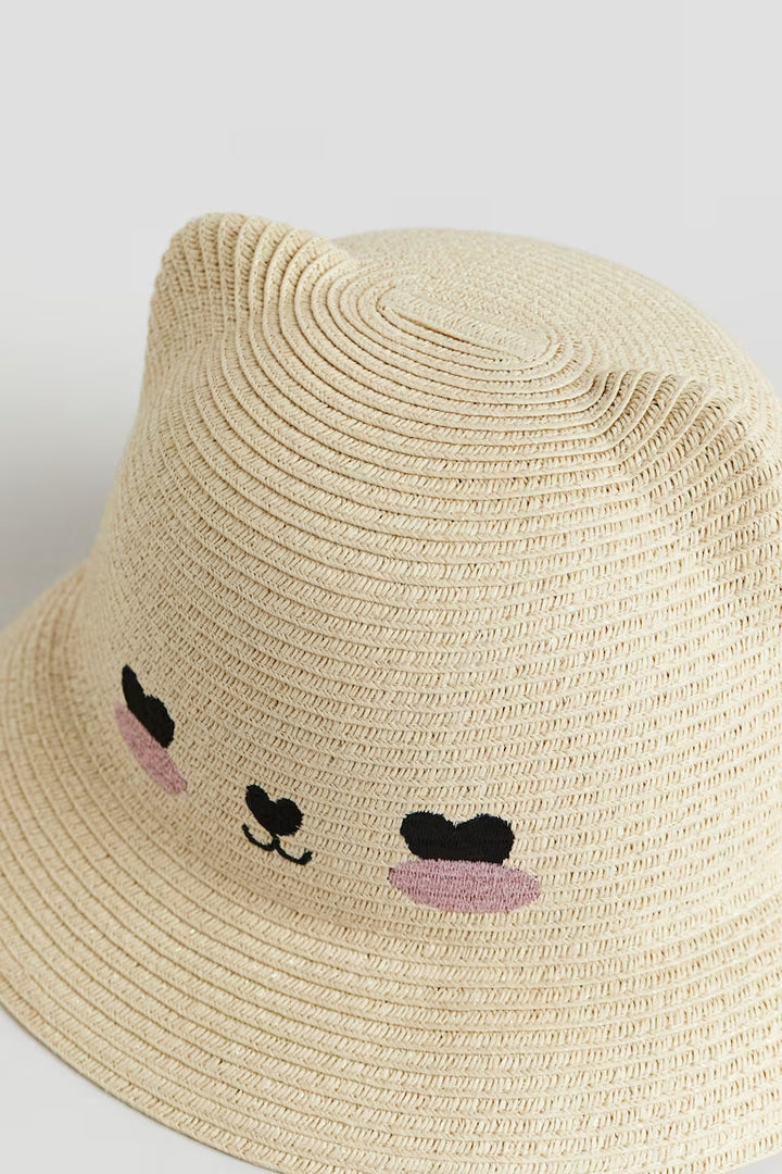 H&M EAR-TOPPED STRAW HAT