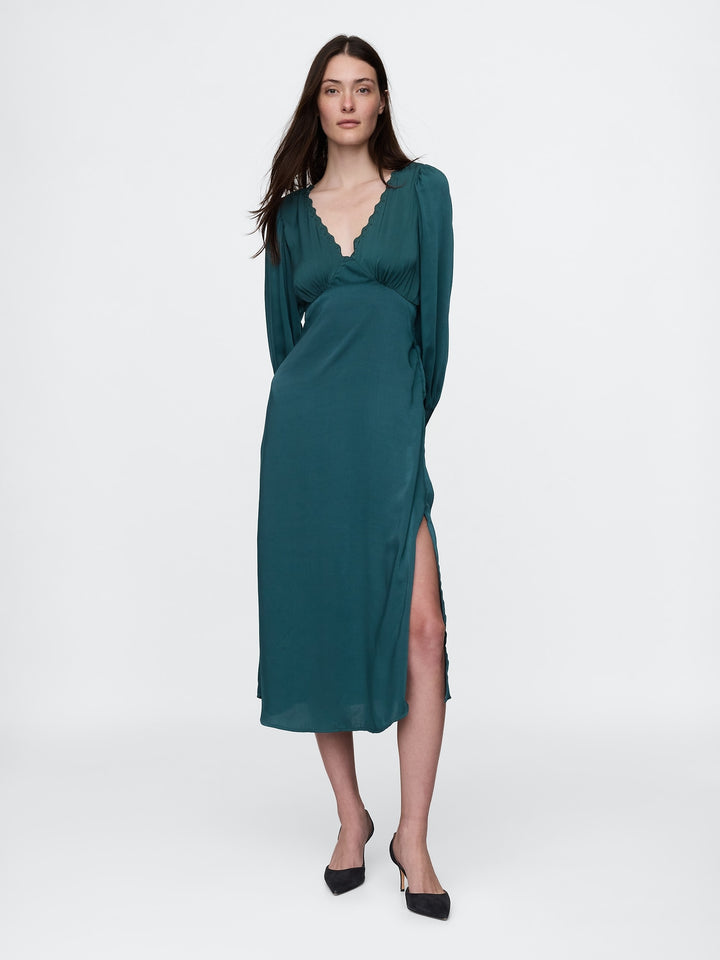 Gap Satin Empire Midi Dress