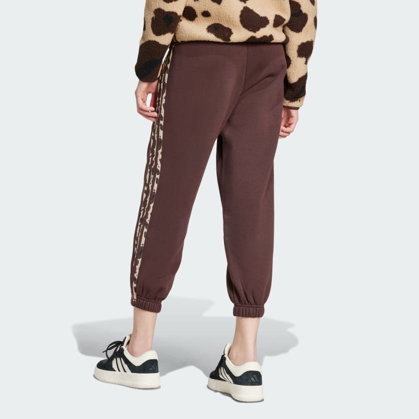 Adidas Essentials 3-Stripes Animal-Print 7/8 Pants